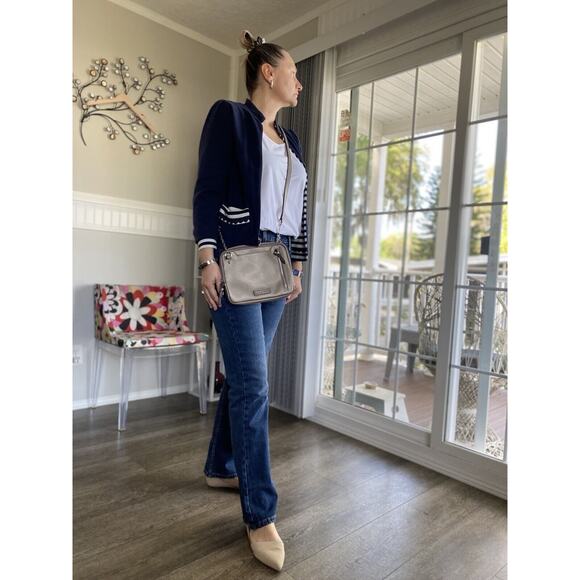 Kenneth Cole Silver Crossbody Chain Purse Retro Glamour - Picture 2 of 8